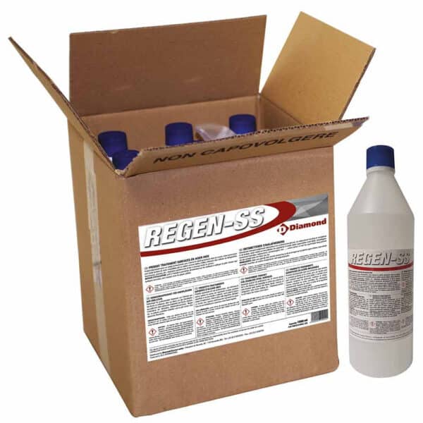Behandlingsprodukt til overflader i rustfrit stål 9 fl. x 1 kg